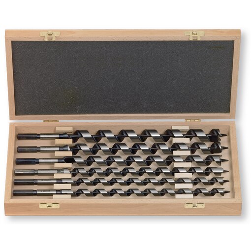 Holz-Schlangenbohrer-Kassette 235 mm, 6-teilig